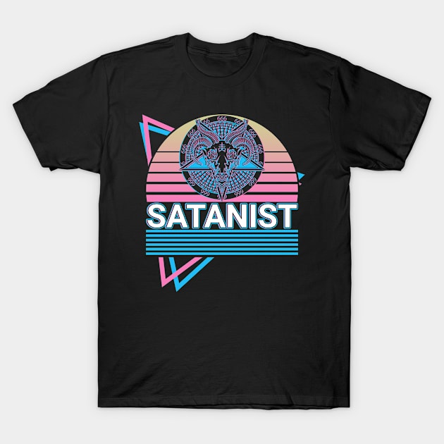 Satanist Baphomet Pentagram Satanism Satanic Retro Gift T-Shirt by Alex21